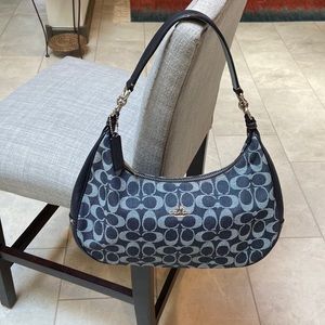 Coach signature denim hobo bag